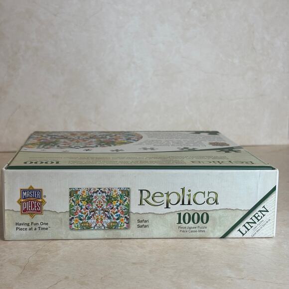 MasterPieces 1000 Piece Linen Jigsaw Puzzle Family Safari 19.25x26.75 Fun NEW - Picture 5 of 12